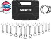12-Piece Stubby Combination Wrench Set, Metric 8-19Mm, CRV Steel Wrench