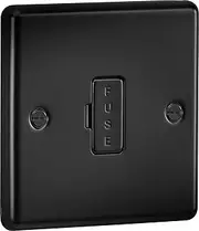 Knightsbridge 13A Fused Spur Unit - Matt Black