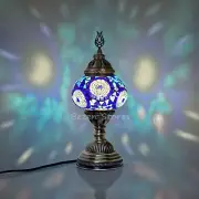 Turkish Moroccan Mosaic Table or Bedside Lamp,mosaic lamp Big Globe Topmix