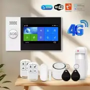 4G Wireless Home Alarm System WiFi Security System with 4.3 In Full Touch Screen