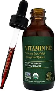 Global Healing B12 Tri-Blend, 5000 mcg Organic Sublingual Liquid Vitamin Drops | Methylcobalamin & Adenosylcobalamin & Hydroxo Blend for Long-Lasting Energy, Good Metabolism and Heart Health - 2 Fl Oz