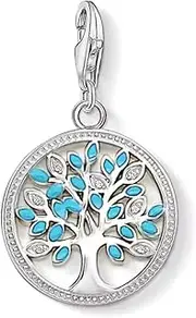 [FASHIONS FOREVER HOUSE OF PREMIUM FASHION JEWELLERY] 925 Sterling Silver Tree of Life Cubic Zirconia Clip-on Lobster Clasp Charm | For Linked Chain Bracelets or Necklace | Gift for Birthday Anniversary Christmas