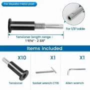 [Patent] Muzata 40 Pack Black Invisible Cable Railing Kit Swage Tensioner CB40