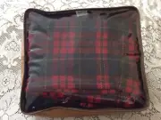 NEW Pendleton Wool Stadium Blanket Robe In A Bag Red Tartan Plaid Case & Pillow