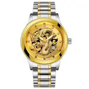 Men High-End Retro Quartz Watches Gold Surface