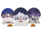 Festive Light-Up Snow Globes 3.52 Oz (3 Pack) No Cookies