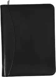NUOBESTY Zippered Portfolio Binder Men's Business Portfolio Document Folder Padfolio