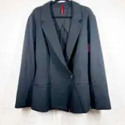 Spanx Women Blazer Sz 3X Plus NWT Black Perfect Asymmetrical Tailored Classic