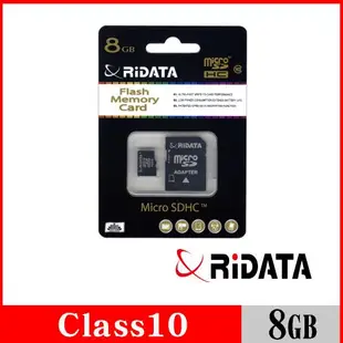 RIDATA錸德 Micro SDHC Class10 8GB 手機專用記憶卡