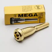 Genuine Bach Megatone 1E Gold Trumpet Mouthpiece, #10 Backbore, 26 Throat NEW!