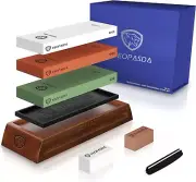 YEOPASDA - Extra Large Knife Sharpening Stone Kit Grit- 400/1000/6000 Wet Stone