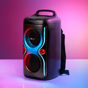 X Echo Backpack Bluetooth Party Speaker 50W with LEDs and Stand Black
