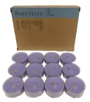 NOS Retired PartyLite Box of 12 Be Relaxed! Scented Tealight Candles V04631
