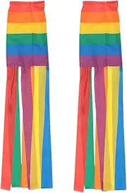 SUPVOX Lightweight Polyester Windsock Flags 2 Pack Decorative Rainbow Pattern
