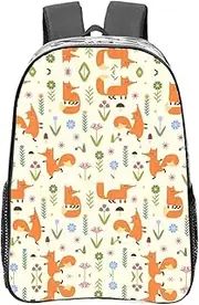HJLUUFT Small Size dog print Clear Backpack for Stadium Events, Small Clear Backpack for Concert Festival Sports