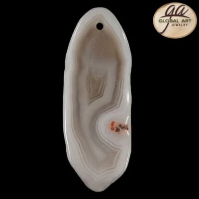 EA16505# Natural Beautiful Drusy Botswana Agate Pendant Bead Gemstone 1 Pcs