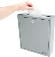 Wall Mount Multi-Purpose Locking Mail Suggestion Drop Box with Key Lock for Home