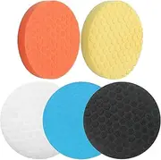 LANIAKEA 5 Pcs 7 Inch Buffing Pad 180mm Polishing Pads Kit Car Sponges Buffing Wheel for Car Buffer Polisher Detailing Repair Waxing Sanding