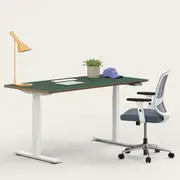 Recess Active Bundle | Ergonomic Chair Desk | Home Office Furniture Packages, Slate / Small - 120W x 70D (cm) / Forest/White