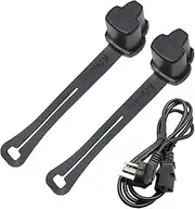 2X Socket Covers Guards Caps - 3-Prong Outlet Plug Cover - Weatherproof Socket Protector - Baby Proofing Safety Electrical Protector Cover plasticss Powers Plug Boots Dust Jacket Protector