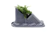 Apocalypse Planter, Overgrown City Buildings Plant Holder, 3x2 Inch Diameter Pot