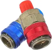 GETAJGHSD Universal Air Conditioning Adapter Kit 1 Pair R134a Refrigerant Charging Couplers for Car Ac Systems Easy Installation