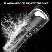 XHP99 Flashlight Zoomable 1800 Lumens Rechargeable USB Torch Super Bright Light