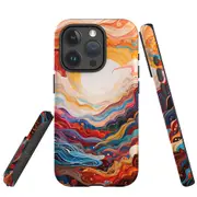 For iPhone 15 Pro Max Tough Protective Cover, Sunny Waves