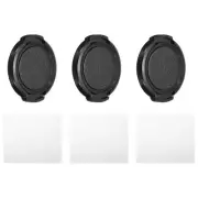 37mm Lens Cap, 3 Pack Sides Pinch Snap Camera Lens Cover for Front Lens