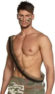 Boland Adult Bullet Belt, 160cm Long, Army Fancy Dress Accessory, Military, Novelty, Dress Up, Halloween, One Size
