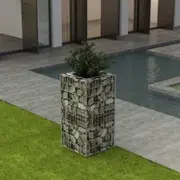 Gabion Planter Steel 50x50x100 cm