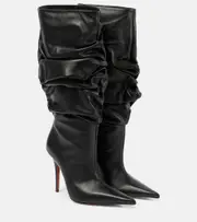 [Amina Muaddi] Amina Muaddi Anok 105 leather over-the-knee boots AU 4.5 black