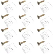 50 Pcs Mirror Clips for Frameless Glass Easy Installation Transparent