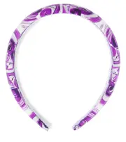 [Dolce & Gabbana Kids] Dolce & Gabbana Kids Majolica printed cotton headband One Size purple