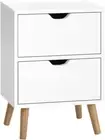 Artiss Bedside Table White Board Side Tables Storage Small Narrow Desk Chest ...