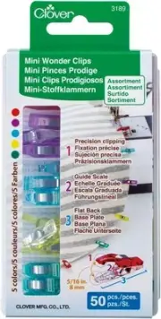Clover Mini Wonder Clips, 50 Pack