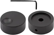 Szliyands 2pcs 32 x 13 mm Aluminum Alloy Potentiometer Control Knob Volume Audio Electric Guitar Bass Screw Type,for 6mm Diameter Shaft (Black)