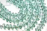 7 Inch Strand, Green Amethyst Quartz Faceted Fancy Pear Shape Beads, Size-8.00mm