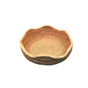 Baskets for Vegetable Storage Rattan Tray Container Stackable
