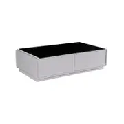 Coffee Table High Gloss Finish MDF Black & White Colour with 2 Drawers Storage