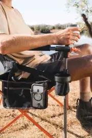 WILDTRAK™ Deluxe Nannup Foldable Camp Chair, Cushioned Seat & Back Rest, Wine