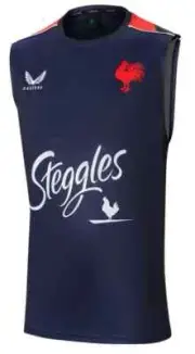 Sydney Roosters NRL Mens Navy Training Singlet Sizes S-7XL BNWT
