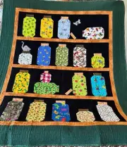 Handmade Cotton Patchwork QUILT/Wall Hanging Complete 55"x65"