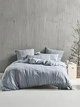 Line House Rejeaneration Hali Quilt Cover Set, Silver, Single Bed