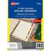 Avery A4 Rip-Proof Rewritable 10 Tab Dividers