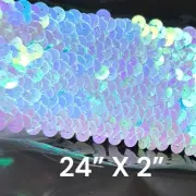 Blue Green Iridescent Stretch Sequin Trim Arts & Crafts 24” X 2”