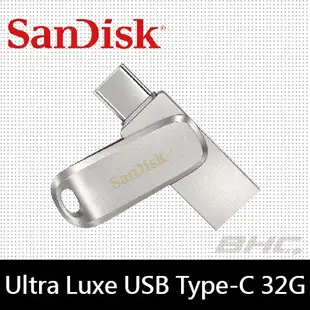 SanDisk Ultra Luxe USB Type-C+A 雙用隨身碟 SDDDC4 32GB 【公司貨】