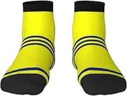 [JBYJBX] Yellow And Blue Stripes Print Adult Socks Womens Mens Workout Thermal Cozy All-Season Gift Holiday Articles Use