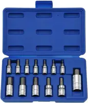 10074A Metric Hex Bit Socket Set | 13-Piece Set | S2 and Cr-V Steel | 1/4-Inc...