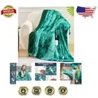 Heavyweight Heated Blanket - 50'' x 60'' Faux Fur Sherpa, Stylish Tie Dye Design